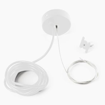 Faro Neso - câble suspendu avec alimentation - blanc