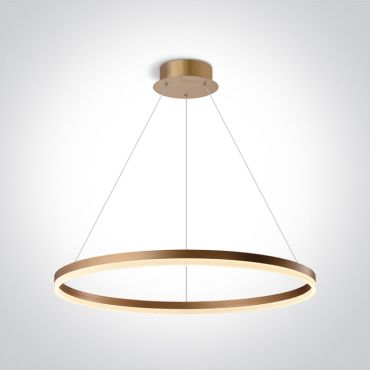 ONE Light Rings - lampe suspendue - Ø 80 x 150 cm - 60W LED inclus - laiton