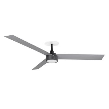 Faro Cruiser XL - ventilateur de plafond avec lumière et rosace encastrée - Ø 160 cm - noir mat et aluminium