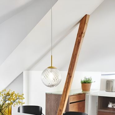 Nordlux Chisell 25 - lampe suspendue - Ø 25 x 247 cm - laiton