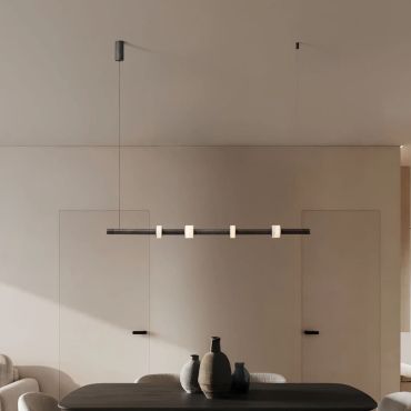 Nova Luce Marlow - lampe suspendue - 122 x 200 cm - 20W LED inclus - anthracite