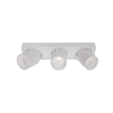 Artdelight Laguna - spot en saillie 3L - 32 x 8,2 x 9,5 cm - 3 x 6W LED dimmable inclus - blanc