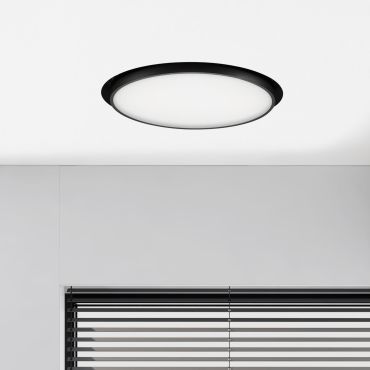 Nova Luce Perfect Profile Trimless - spot encastré - Ø 400 mm, 475 mm encastré - 24W LED dimmable inclus - 3000K - noir