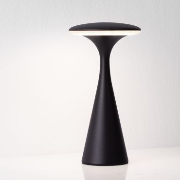 Nova Luce Grigio - lampe de table rechargeable pour extérieur - Ø 10,1 x 19,7 cm - IP54 - noir sablé