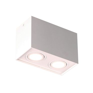 Maxlight Basic Square - spot en saillie 2L - 19 x 12 cm - blanc