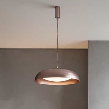 VK Lighting Enya - lampe suspendue - Ø 50 x 150 cm - 40W dimmable LED inclus - marron