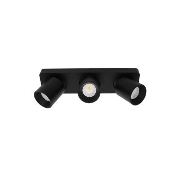 Artdelight Laguna - spot en saillie 3L - 32 x 8,2 x 9,5 cm - 3 x 6W LED dimmable inclus - noir