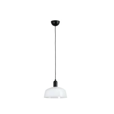 Faro Tatawin - lampe suspendue - Ø 25 x 111,5 cm - noir/verre laiteux