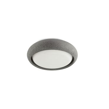 Faro Anga - plafonnier - Ø 24 x 6,5 cm - 15W LED inclus - IP44 - gris foncé