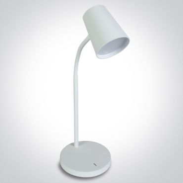 ONE Light Reading LED Lampe - lampe de bureau - Ø 7,3 x 40 cm - 3 niveaux de gradation - 5W LED inclus - blanc