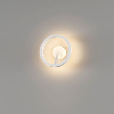 Artdelight Oregon - applique murale - Ø 22 x 10 cm - 12W dimmable led inclus - blanc