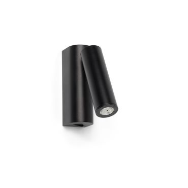 Faro Rob - applique murale - 3,5 x 15,5 x 11 cm - 3W LED inclus - noir