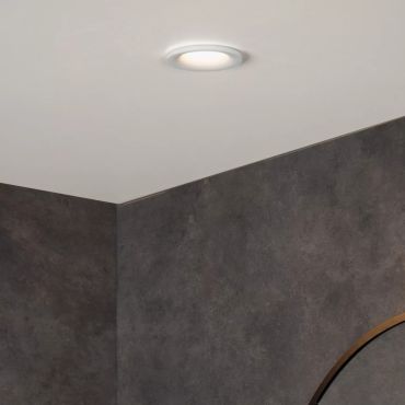 Lucide Ziva - spot encastré - Ø 84 mm, Ø 75 mm à encastrer - IP44 - blanc