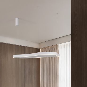 Nova Luce Dussa - lampe suspendue - 66 x 150 x 120 cm - 61W dimmable LED inclus -  blanc sable