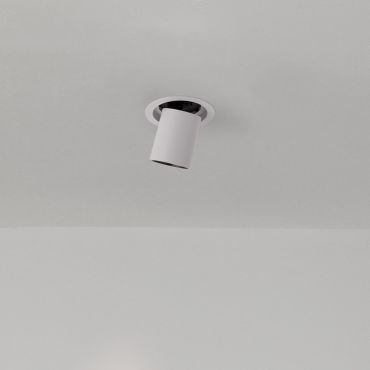 Nova Luce Naruto - spot à encastrer - Ø 115 mm taille d'encastrement - 20W LED inclus - blanc avec noir - couleur de lumière blanc chaud