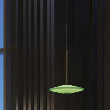 VK Lighting Sora - lampe suspendue - Ø 20 x 336 cm - 10W dimmable LED inclus - vert