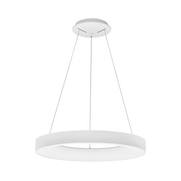 Nova Luce Rando Thin - lampe suspendue - Ø 60 x 120 cm - 50W LED dimmable inclus - blanc sable - couleur de lumière blanche