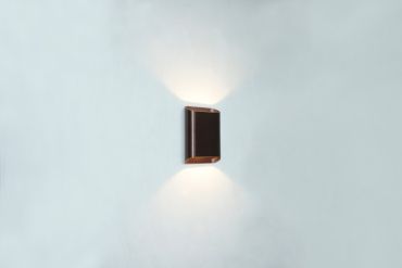 Artdelight Diaz Small - applique murale - 4 x 10 x 15 cm - 2 x 3W LED inclus - IP54 - bronze brossé