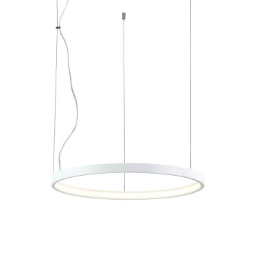 VK Lighting Circulus - lampe suspendue - Ø 52,7 x 200 cm - 24W LED dimmable inclus - blanc