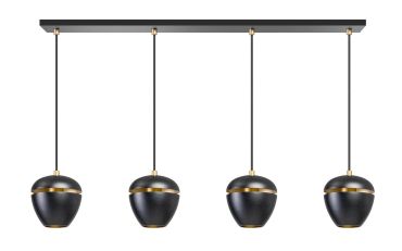 ETH Claire - suspension - Ø 15 x 200 cm - noir et laiton