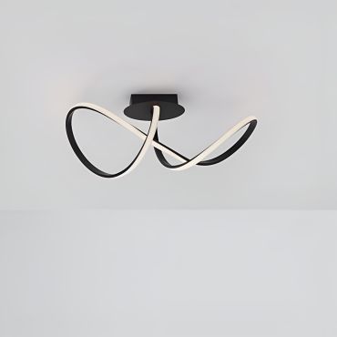Nova Luce Amara - plafonnier - 61 x 24,5 x 27 cm - 23W LED inclus - noir sable