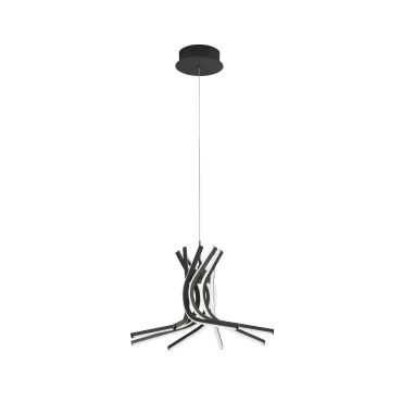 Nova Luce Norine - lampe suspendue - 50 x 150 cm - 50W dimmable LED inclus - sand black