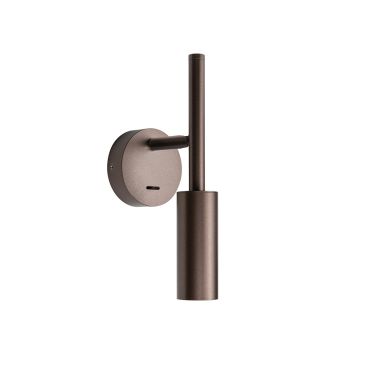 VK Lighting Nook - applique murale - Ø 3,9 x 23,6 cm - 6W LED inclus - marron