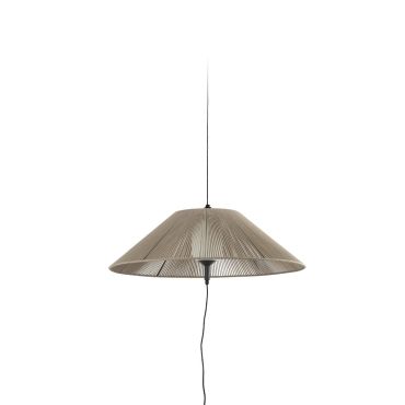 Faro Saigon - lampe suspendue avec prise - Ø 105 x 30 cm - IP65 - gris et beige