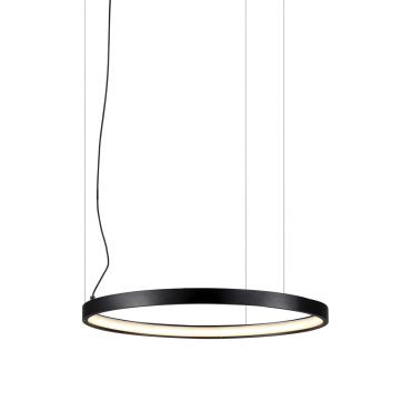 VK Lighting Circulus - lampe suspendue - Ø 52,7 x 200 cm - 24W LED dimmable inclus - noir