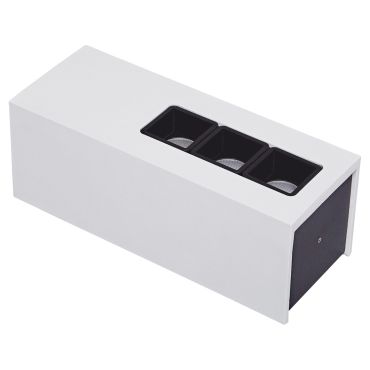 VK Lighting Tetra Square - plafonnier/mural - 17,1 x 6,6 x 6,3 cm - 15W LED inclus - blanc