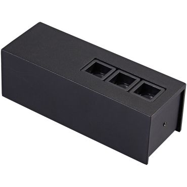 VK Lighting Tetra Square - plafonnier/mural - 17,1 x 6,6 x 6,3 cm - 15W LED inclus - noir