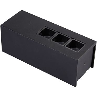 VK Lighting Tetra Square - plafonnier/mural - 13,2 x 4,8 x 4,4 cm - 6W LED inclus - noir