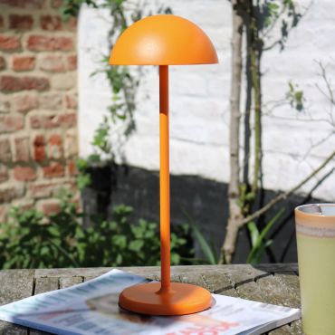 Lucide Joy - lampe de table rechargeable - Ø 12 x 32 cm - 1,5W dimmable LED inclus - IP54 - orange