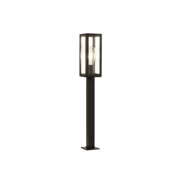 Boîte à lumière - poteau de jardin - 10 x 10 x 90 cm - IP44 - noir