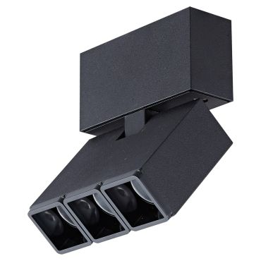 MODÈLE D’EXPOSITION - VK Lighting Triton - spot en saillie - 9,5 x 3 x 11 cm - 6W LED inclus - noir