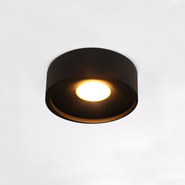 Artdelight Orlando - plafonnier - Ø 14 x 5 cm - 10W LED dimmable inclus - noir