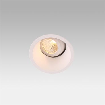 Faro Fox Orientable - spot à encastrer - Ø 50 mm, Ø 45 mm à encastrer - 3-5W LED dimmable inclus - blanc mat