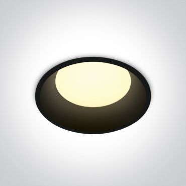 ONE Light Downlights Fixed LED - spot à encastrer - Ø 120 mm, Ø 110 mm taille d'encastrement - 12W LED inclus - noir