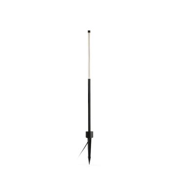 Faro Bambou - lampe de jardin sur pique - Ø7 x 126,8 cm - 8W LED inclus - IP65 - noir mat
