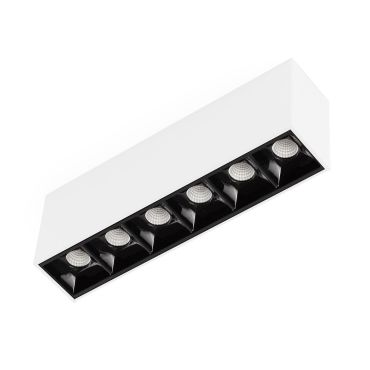 Faro Neso Point-6 - luminaire pour rail magnétique - 16,4 x 3,4 x 5,6 cm - 8W DALI LED dimmable blanc chaud (2700K) inclus - 34° faisceau - blanc