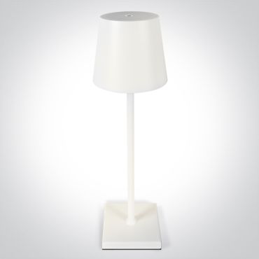 ONE Light Portable Trendy Light - lampe de table rechargeable - Ø 11 x 38 cm - 3,5W LED dimmable inclus - RGB - IP54 - blanc