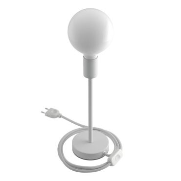 Creative Cables Alzaluce - lampe à poser - Ø 12 x 34 cm - métal - blanc