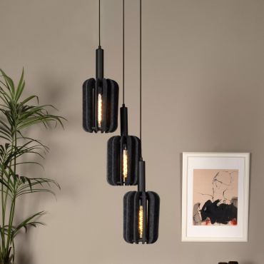 Lucide Rafal - lampe suspendue - Ø 50 x 183 cm - gris