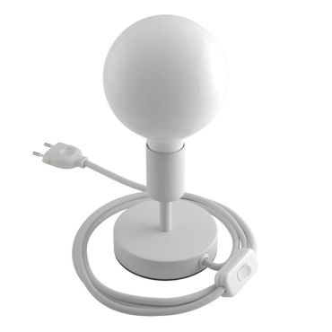 MODÈLE D’EXPOSITION - Creative Cables Alzaluce - lampe à poser - Ø 12 x 14 cm - métal - blanc