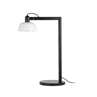 Faro Tatawin - lampe à poser - 25 x 45,4 x 57,5 cm - noir et verre laiteux