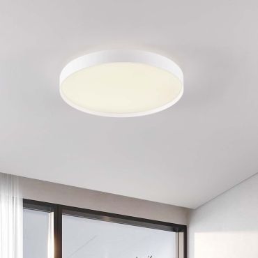 Nova Luce Roi - plafonnier - Ø 50 x 8,5 cm - 48W dimmable LED inclus - blanc sablé