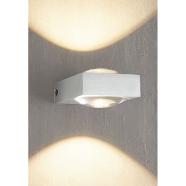 Artdelight Jena - applique murale - 9,5 x 7 x 3,5 cm - 2 x 3W LED dimmable inclus - aluminium