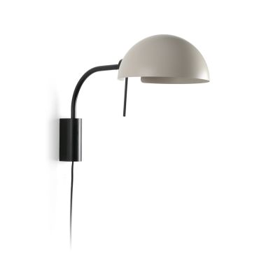 Faro Dominica - applique murale avec interrupteur - 32,9 x 25 x 50,2 cm - noire mat et beige