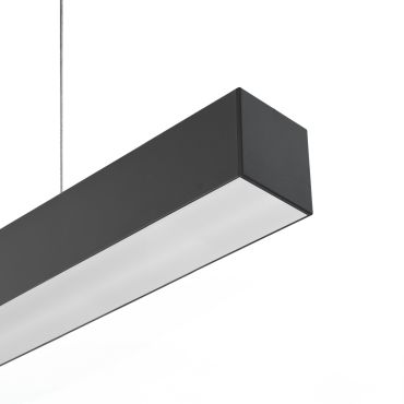 Roi Du Luminaire Line - lampe suspendue - profilé 5,3 x 5,3 cm - 28,8W LED par mètre - noir
