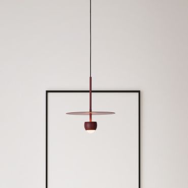 Nova Luce Edem - lampe suspendue - Ø 30 x 217 cm - 8W LED inclus - rouge